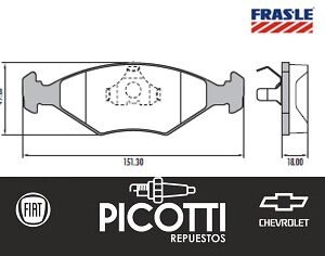 Pastillas de freno delanteras Fras-le Fiat Fiorino 10..