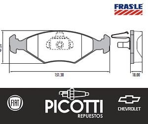 Pastillas de freno Fras-le Fiat Palio ELX-FIRE-Weekend 1.4