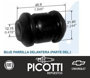 Buje parrilla delantero Capemi Aveo