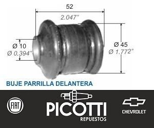 Buje de parrilla delantero Capemi Chevrolet Corsa/Combo