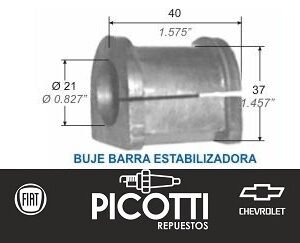 Buje de barra estabilizadora Capemi Corsa/Combo