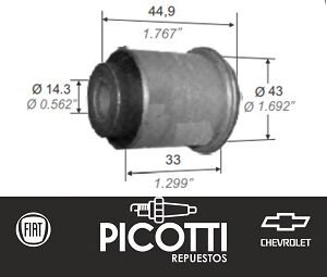 Buje parrilla inferior S-10 nueva 12..