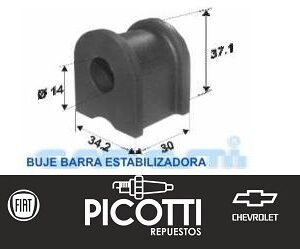 Buje barra estabilizadora Capemi Fiat Uno motor Fire 07..
