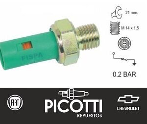 Bulbo Switch presión de aceite Fispa Kangoo 1.5/1.6