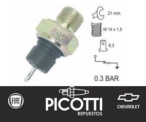 Bulbo Switch presión de aceite Fispa Fiat motor Tipo 1.6/1.8