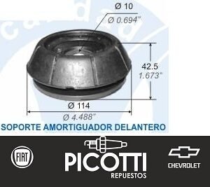 Cazoleta amortiguador delantera Chevrolet Agile/Astra/Meriva