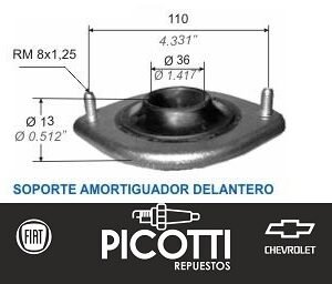 Cazoleta amortiguador delantera Chevrolet Corsa/Combo