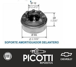 Cazoleta amortiguador delantera Fiat Duna/Uno/Fiorino