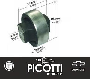 Buje brazo parrilla Fiat Punto/Linea/Qubo