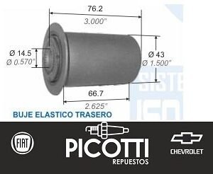 Buje elástico trasero Chevrolet S10