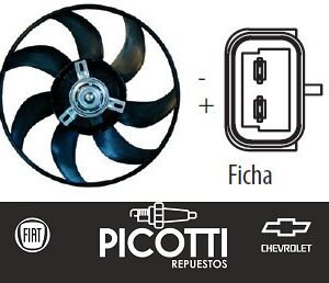 Electroventilador Omer Chevrolet Corsa II 1.8 Nafta s/AA